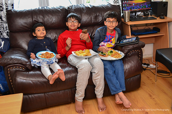 Feast and movie time....